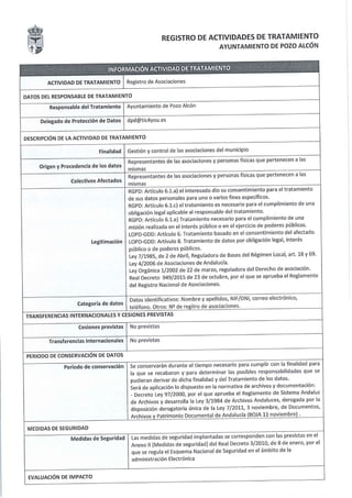 Registro actividades tratamiento