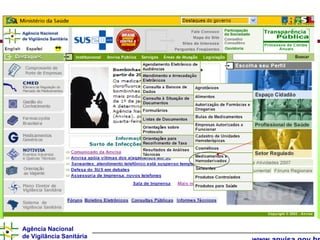 Agência Nacional
de Vigilância Sanitária
 