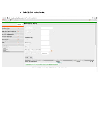  EXPERIENCIA LABORAL