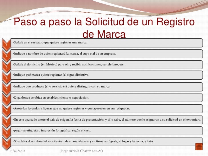 Registro de una marca ante el impi