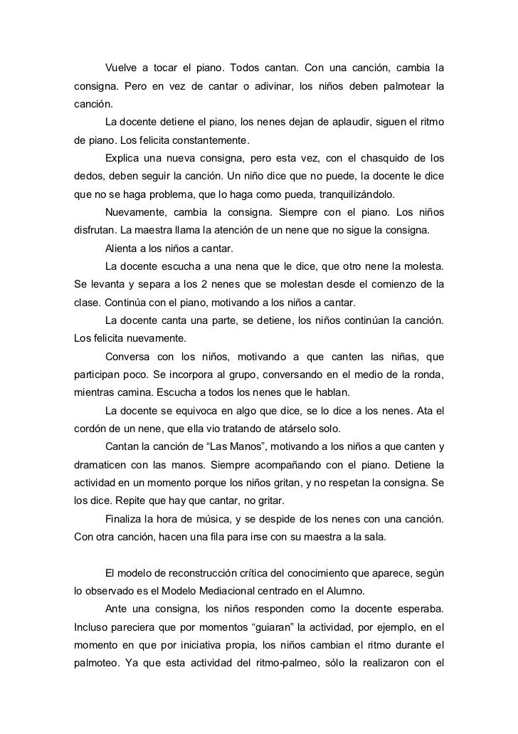 Registro escrito de una clase