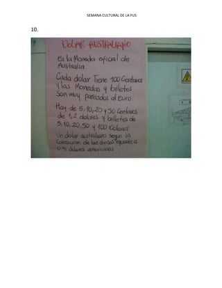 SEMANA CULTURAL DE LA FUS
10.
 