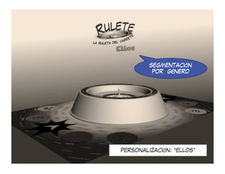 SEGMENTACIÓN
          POR GÉNERO




PERSONALIZACIÓN: “ELLOS”
 