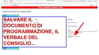 SALVARE IL 
DOCUMENTO DI 
PROGRAMMAZIONE, IL 
VERBALE DEL 
CONSIGLIO... 
 