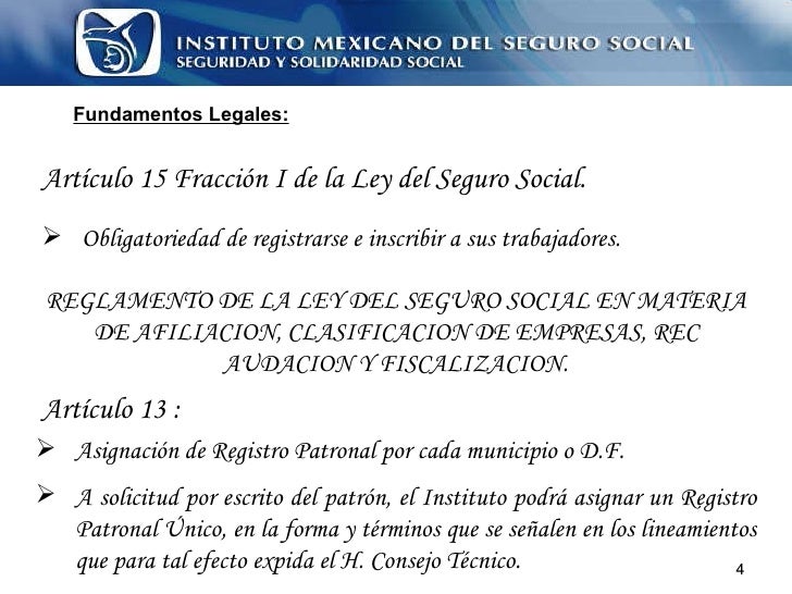 Obtener Registro patronal único