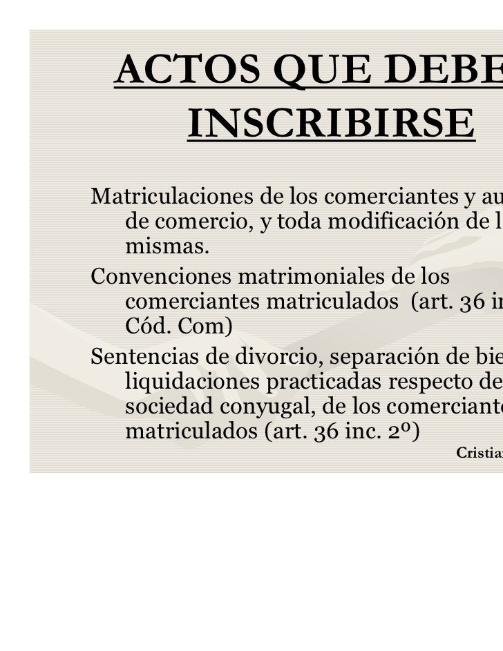 Registro publico de comercio