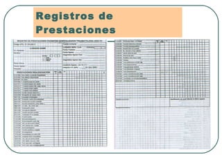 Registros de Prestaciones 