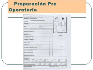 Preparación Pre Operatoria 