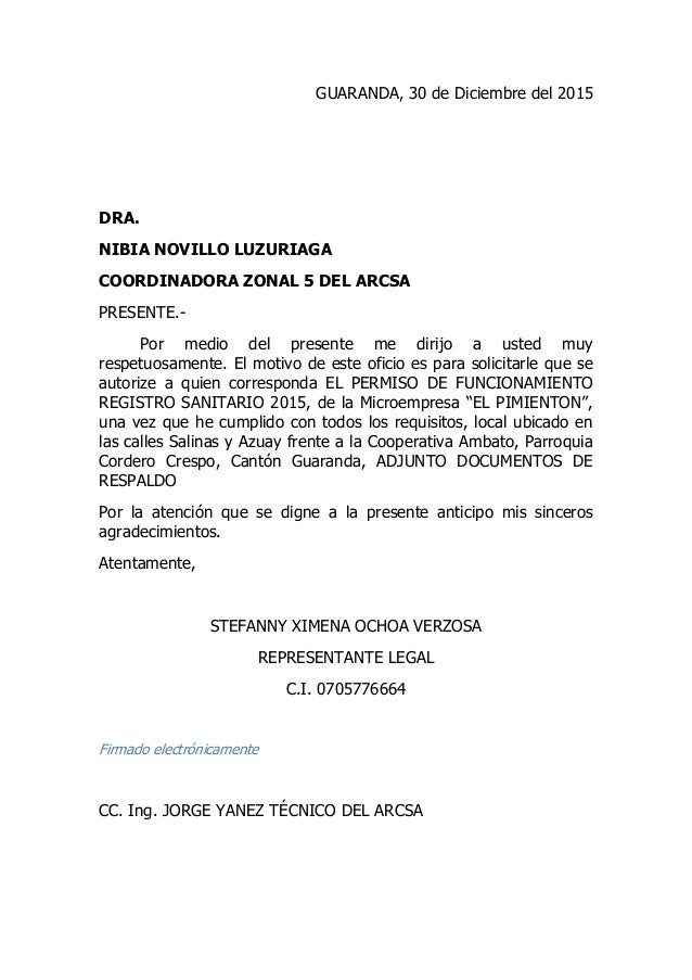 Registro sanitario pimiento con sal ochoa stefanny