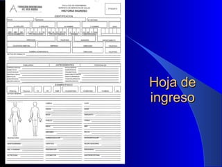 Hoja de ingreso 