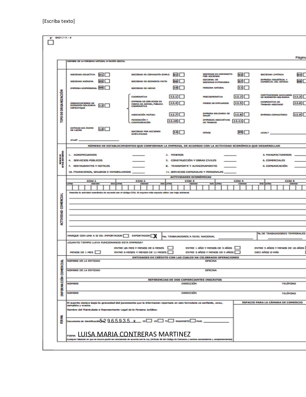 Registro unico empresarial pau