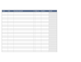 Număr   Dată   Descrierea tranzacţiei   C Debit (-)   Credit (+)   Balanţă
 