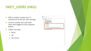 Windows Registry Forensics - Artifacts | PPTX