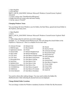 Windows Registry Tips & Tricks | PDF