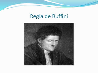 Regla de Ruffini
 