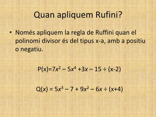 Regla De Ruffini[1] | PPTX
