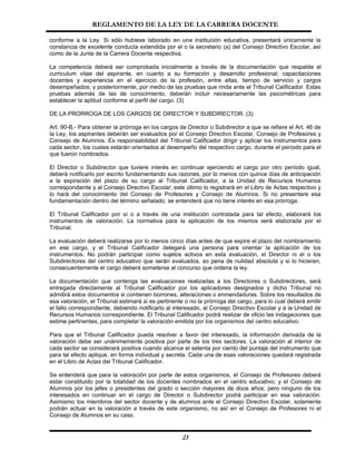 Reglamento De La Ley Carrera Docente