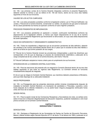 Reglamento De La Ley Carrera Docente