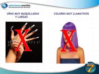 UÑAS MUY MAQUILLADAS   COLORES MUY LLAMATIVOS Y LARGAS   x x 
