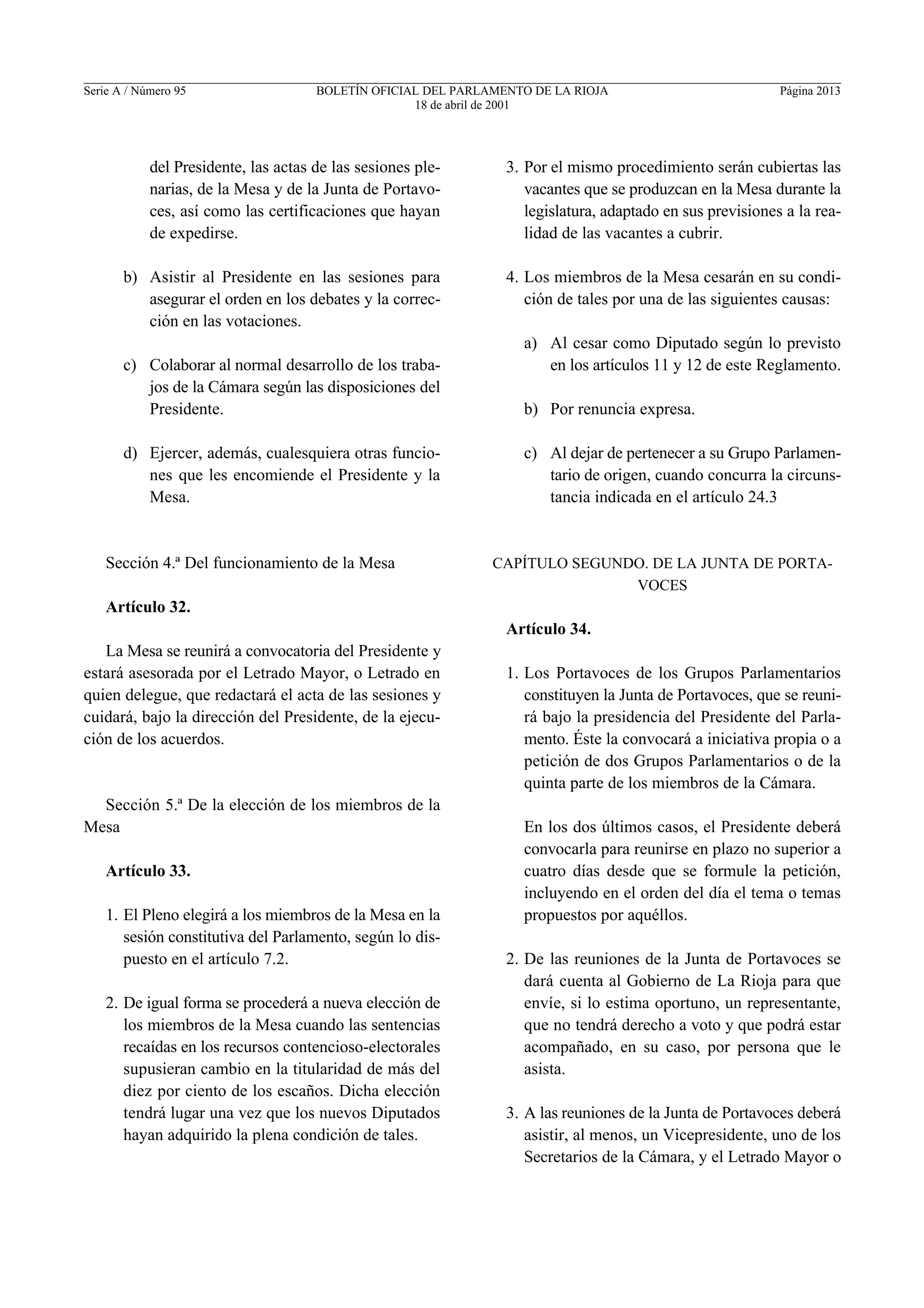 Reglamento del Parlamento de La Rioja