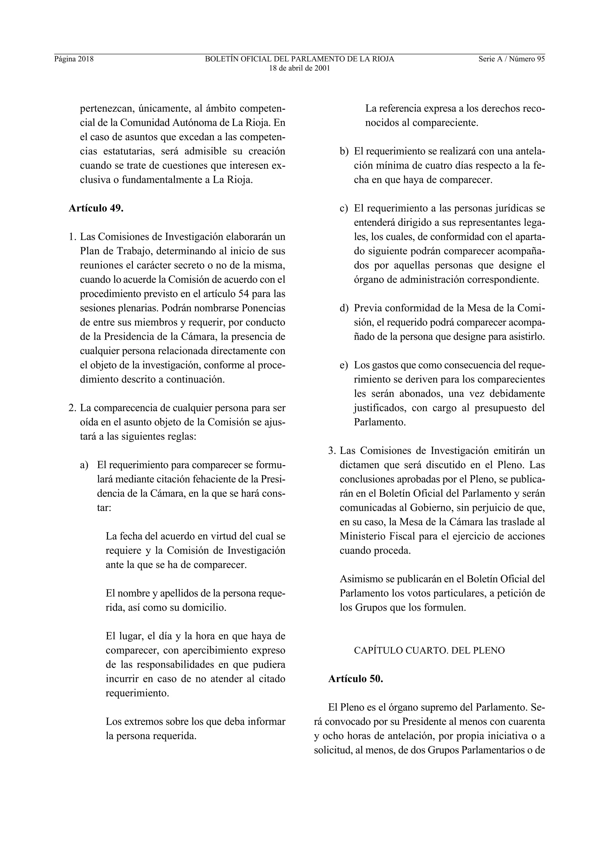 Reglamento del Parlamento de La Rioja