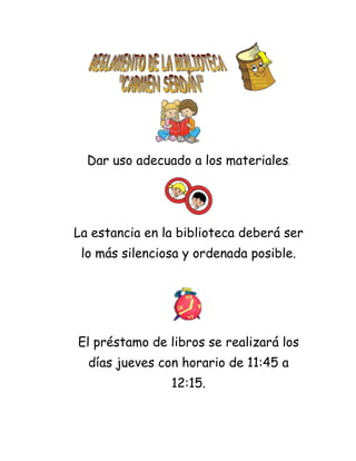 Reglamento Biblioteca Escolar "Carmen Serdán"