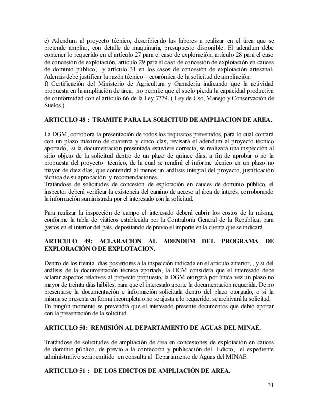 Reglamento código de minería