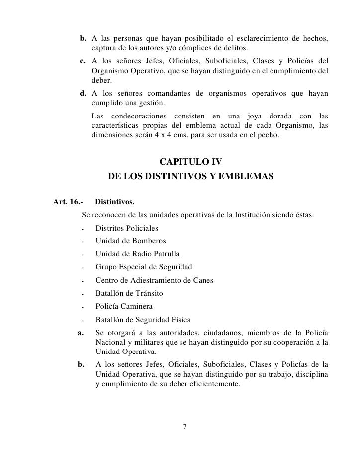 Reglamento de Condecoraciones de la Policía Boliviana