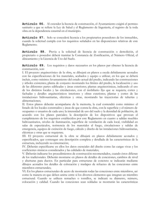 Reglamento De Construcciones