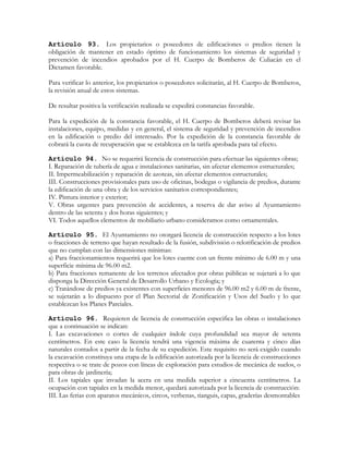 Reglamento De Construcciones