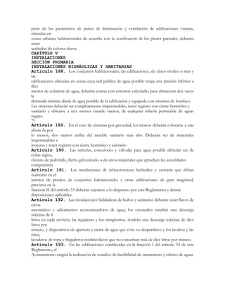 Reglamento De Construcciones