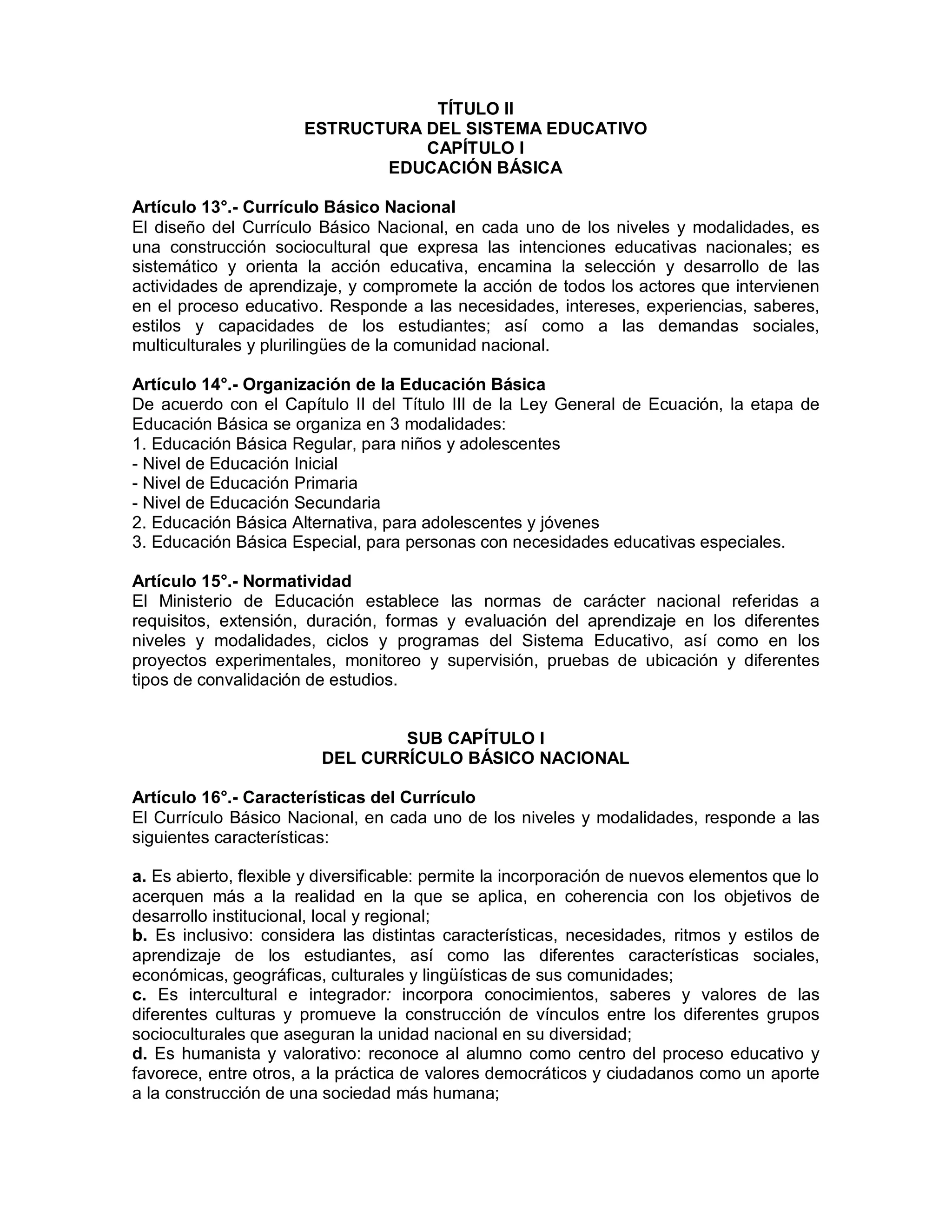 REGLAMENTO DE LA LEY GENERAL DE EDUCACIÓN | PDF