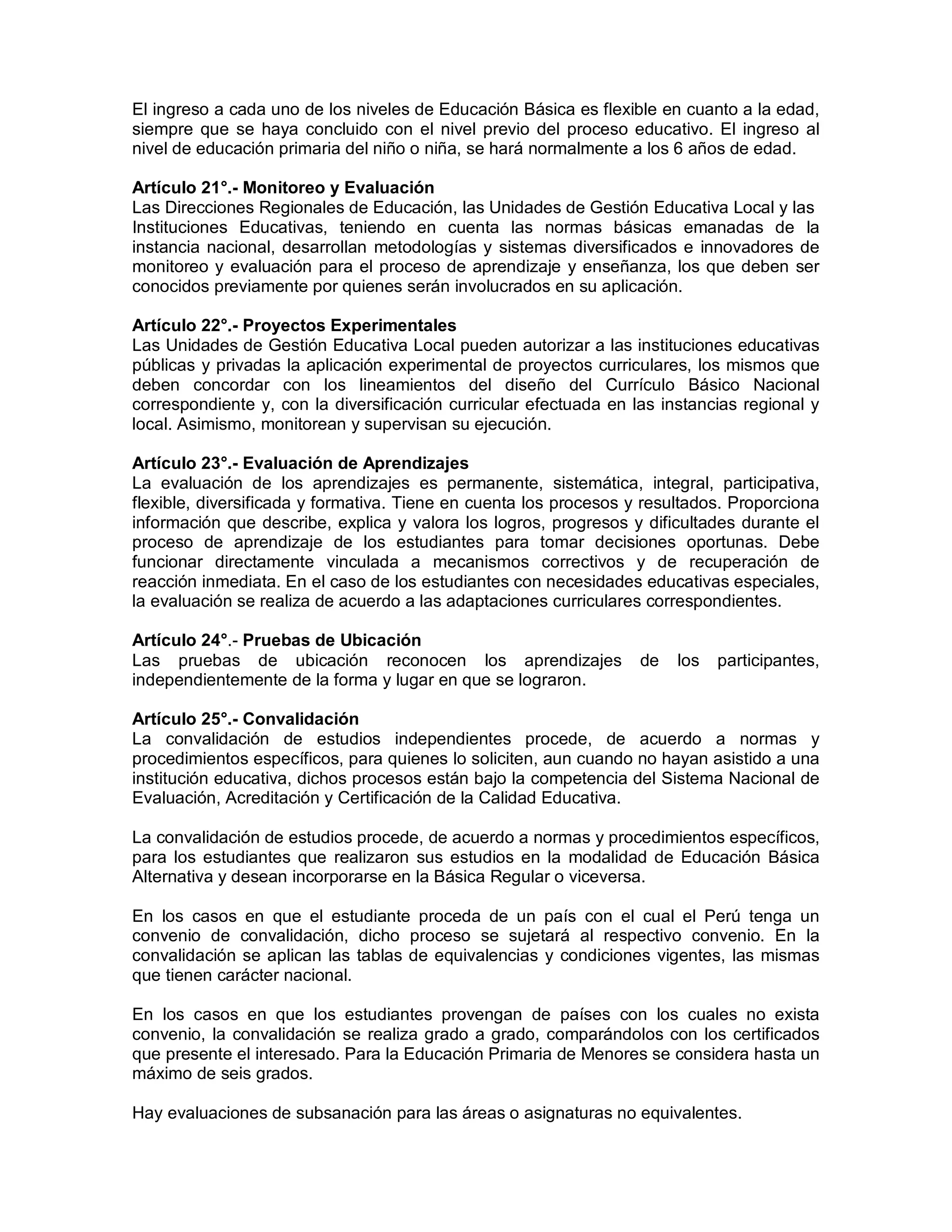 REGLAMENTO DE LA LEY GENERAL DE EDUCACIÓN | PDF