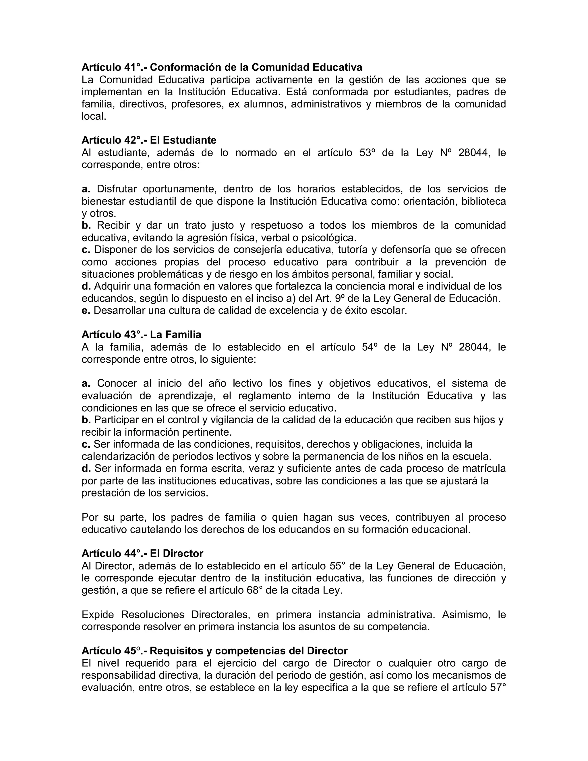 REGLAMENTO DE LA LEY GENERAL DE EDUCACIÓN | PDF