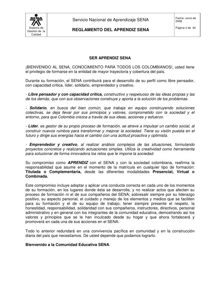 Reglamento del aprendiz