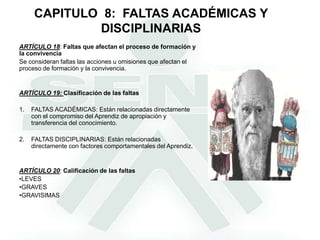 CAPÍTULO 4: PROHIBICIONESARTÍCULO 5CARÁCTER  ACADÉMICO:Plagio de materiales y demás documentos generados en grupos de trabajo o institucionales.