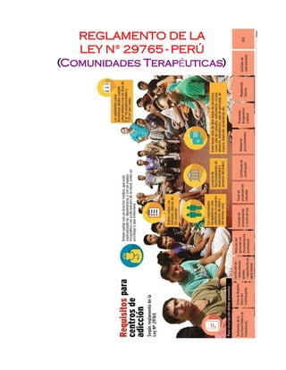 REGLAMENTO DE LA
LEY N° 29765 - PERÚ
(Comunidades Terapéuticas)
 
