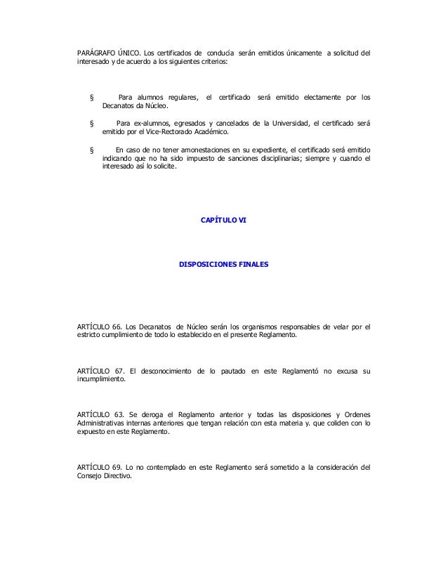 Reglamento de la unefa Reglamento de la unefa