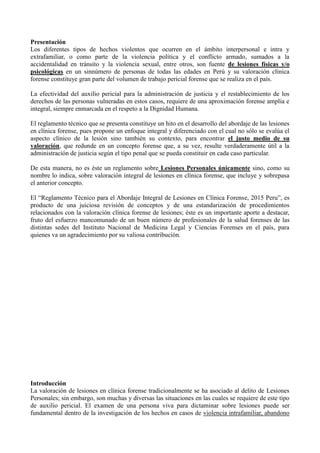 Reglamento Técnico para el Abordaje Integral de Lesiones en Clínica ...