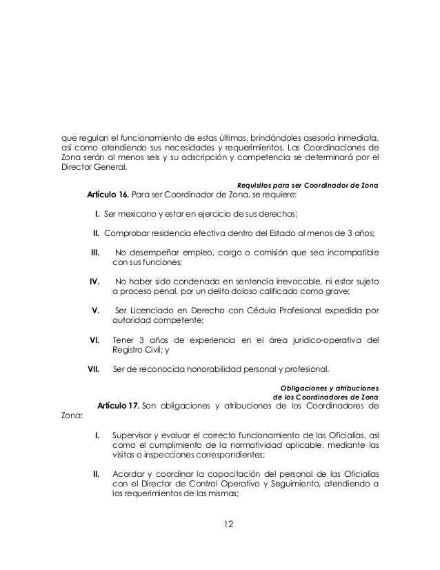 Reglamento del registro civil para el estado de guanajuato