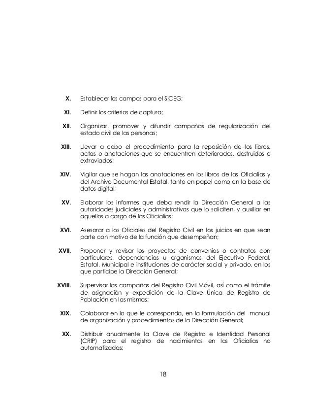 Reglamento del registro civil para el estado de guanajuato