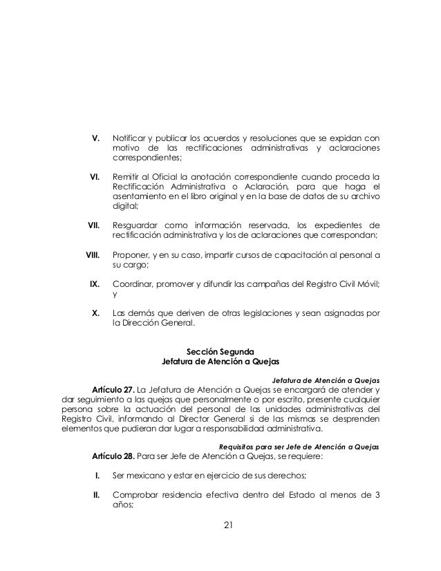 Reglamento del registro civil para el estado de guanajuato
