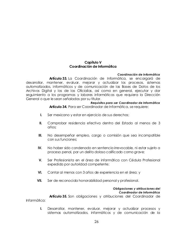 Reglamento del registro civil para el estado de guanajuato