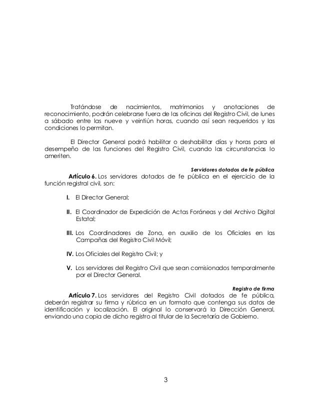 Reglamento del registro civil para el estado de guanajuato