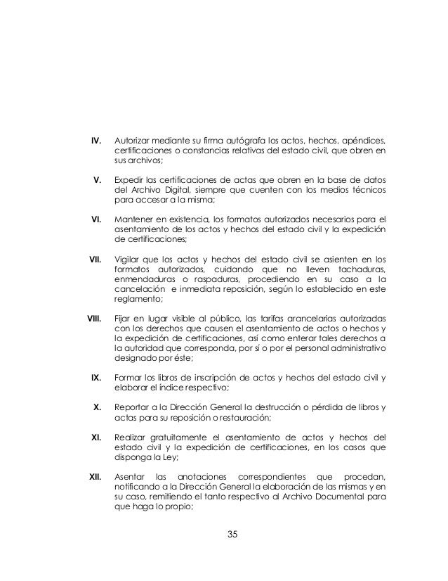 Reglamento del registro civil para el estado de guanajuato