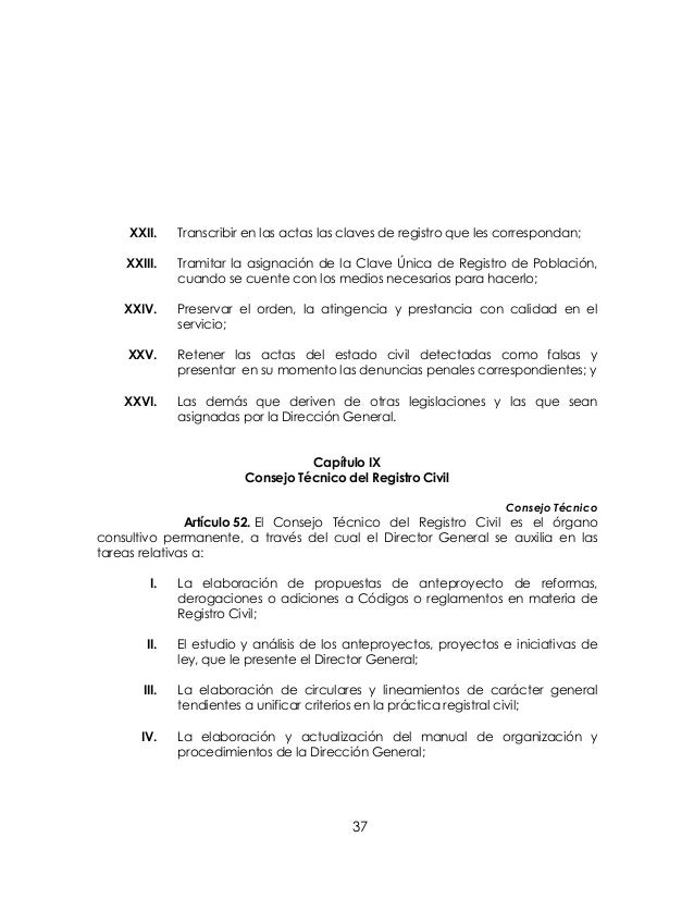 Reglamento del registro civil para el estado de guanajuato