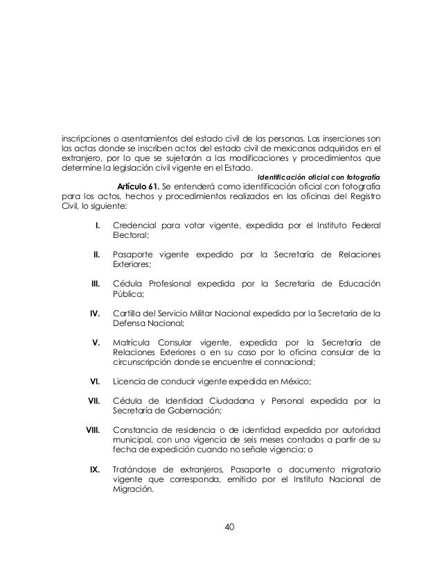 Reglamento del registro civil para el estado de guanajuato