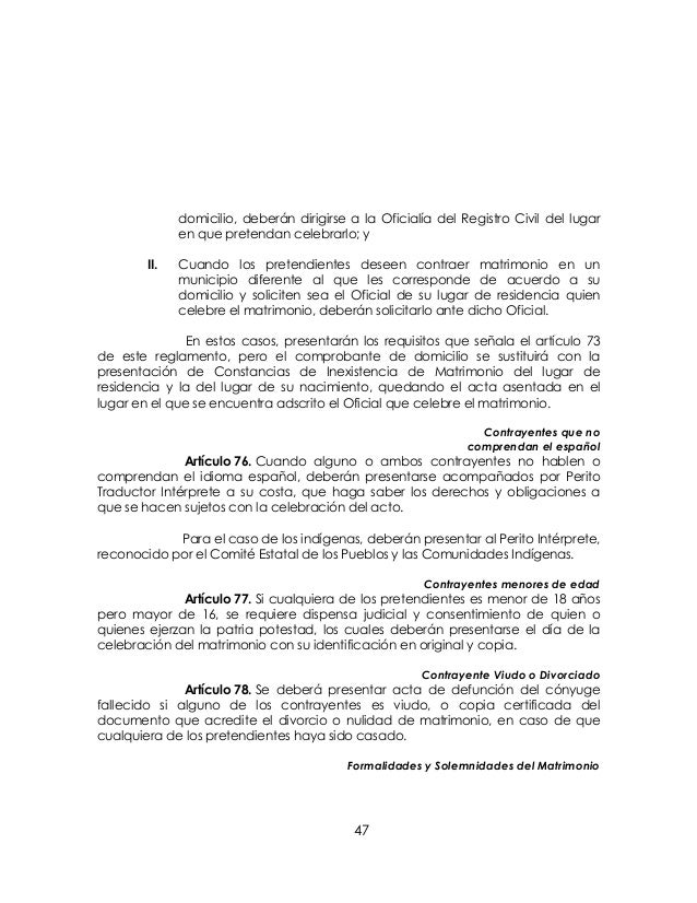 Reglamento del registro civil para el estado de guanajuato