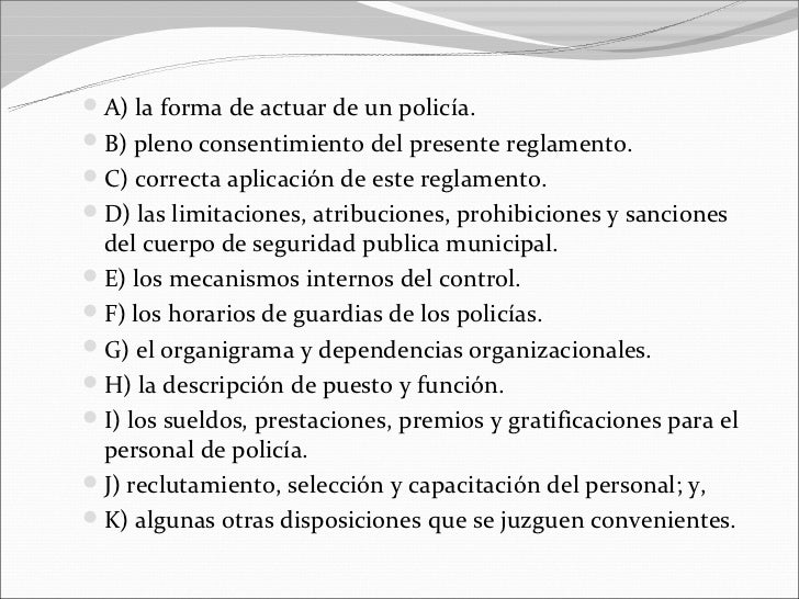 Reglamento de policía para el municipio de leon