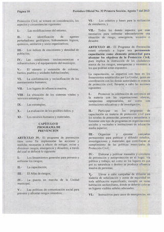 Reglamento de proteccion civil